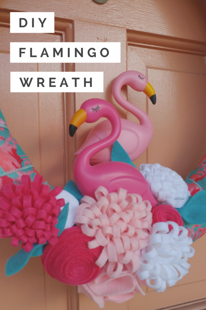 DIY Budget Flamingo Wreath
